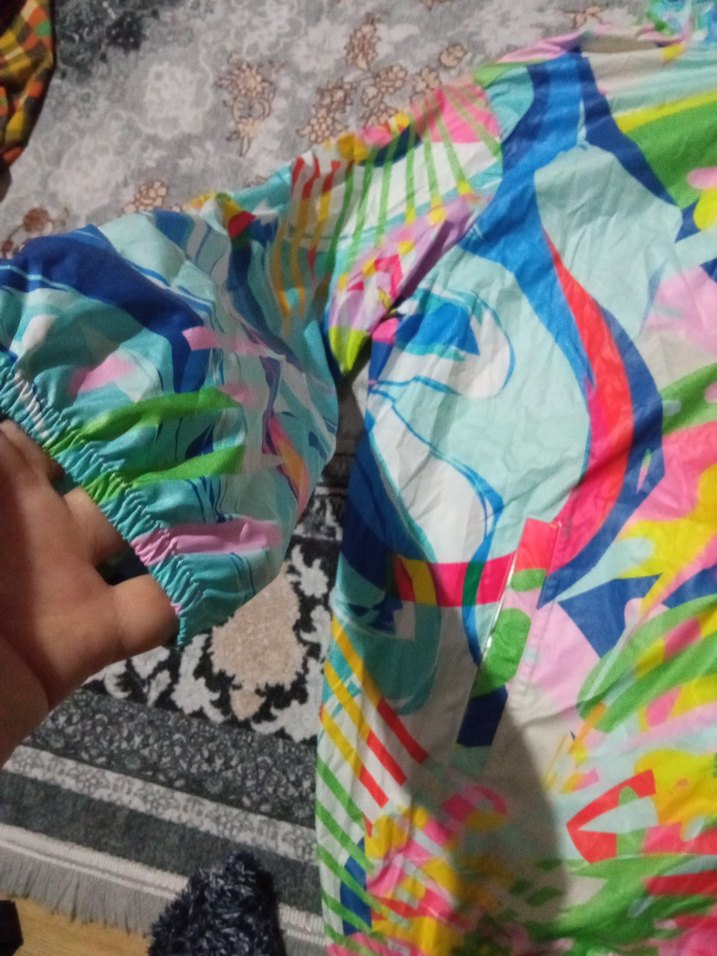 Renkli Kapüşonlu Kadın yağmurluk - Görsel 5