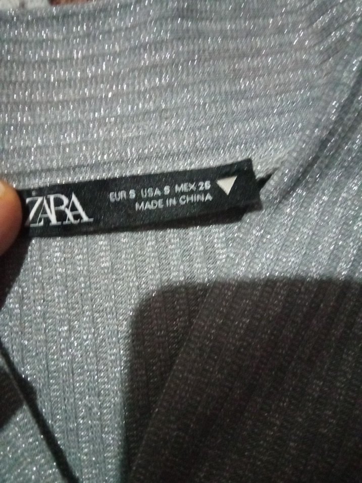 Gri V Yakalı Kemerli Kadın Aktif Giyim bluz - Görsel 5