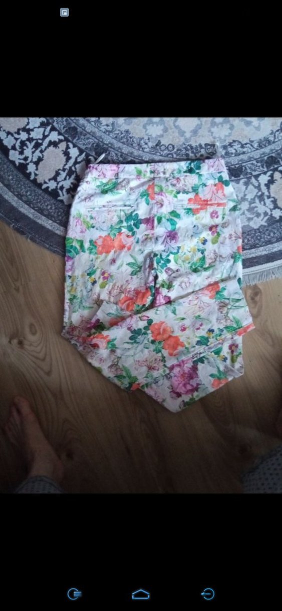 ADİL ISİK Çiçek Desenli Rahat Kesim Kadın Kumaş Pantolon - Görsel 4