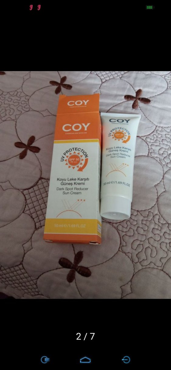COY SPF 50 Koyu Leke Karşıtı Güneş Kremi - Görsel 2