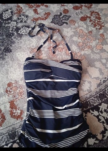 PENTİ Lacivert Çizgili Strappy Mayo - Görsel 4