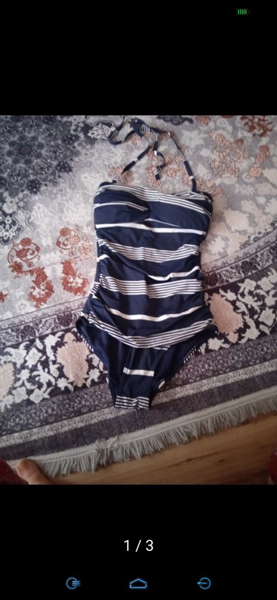 PENTİ Lacivert Çizgili Strappy Mayo - Görsel 3