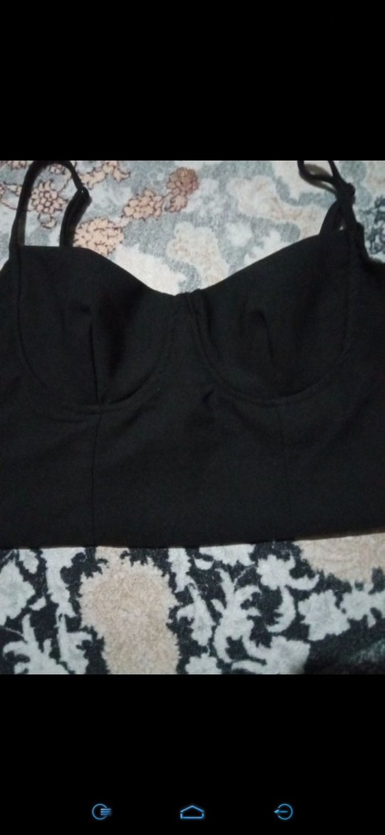 Siyah V Yaka Korse Büstiyer - Görsel 2