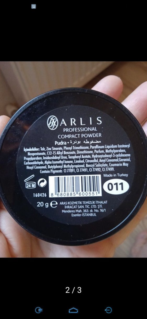 Arlis Profesyonel Kompakt Pudra - Koyu Bej - Görsel 2