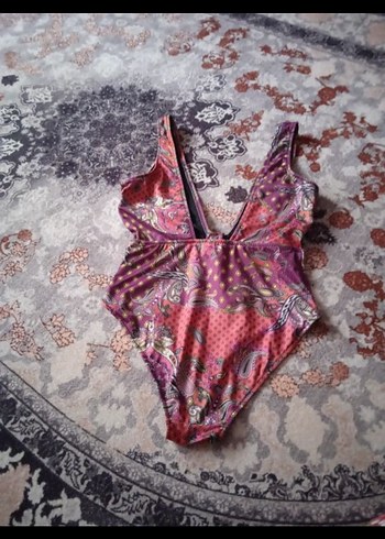 SUWEN Mor Bağcıklı Bohem Kadın Mayo - Görsel 4