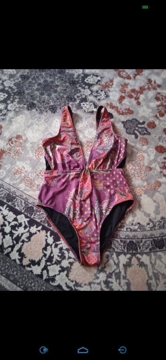 SUWEN Mor Bağcıklı Bohem Kadın Mayo - Görsel 2