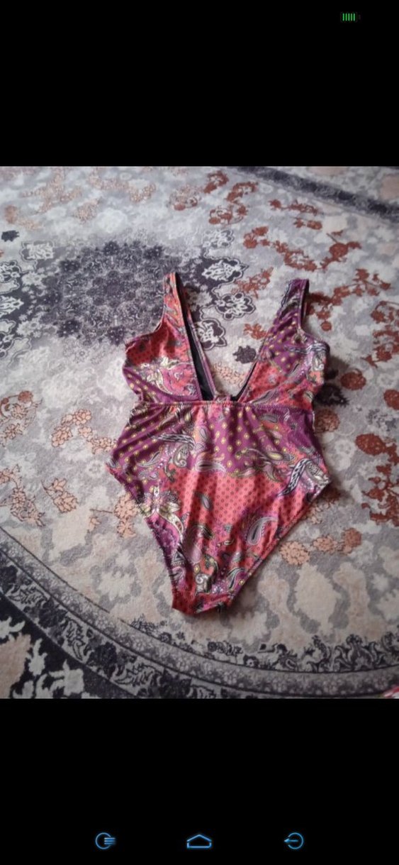 SUWEN Mor Bağcıklı Bohem Kadın Mayo - Görsel 4