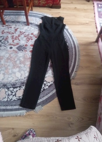 METWORK Siyah V Yaka Kemerli Kadın Tulum - Görsel 5