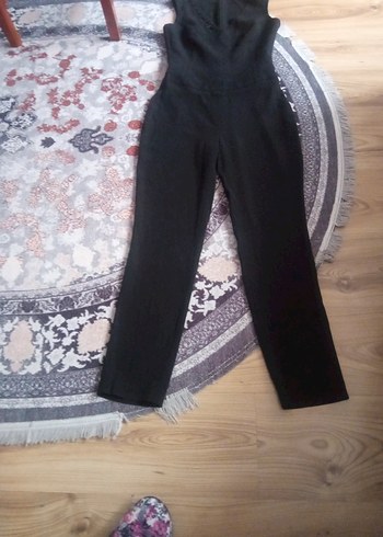 METWORK Siyah V Yaka Kemerli Kadın Tulum - Görsel 6