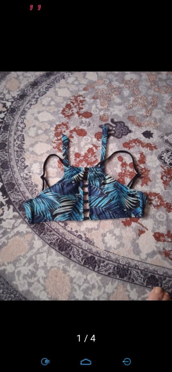 PENTİ Mavi Bağlamalı Mini Bikini Üstü - Görsel 2