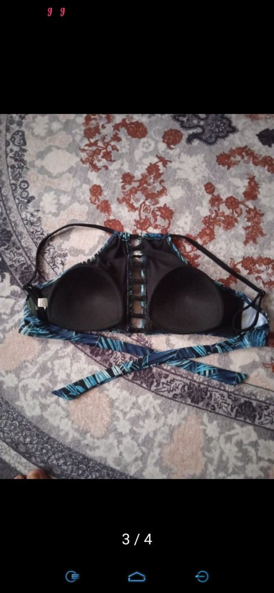 PENTİ Mavi Bağlamalı Mini Bikini Üstü - Görsel 4