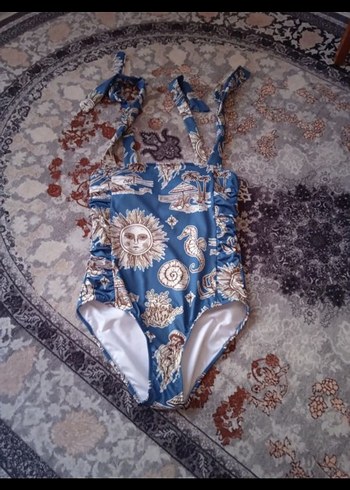 Mavi Bohem Desenli Mini Mayo - Görsel 3