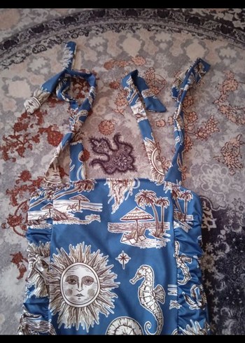 Mavi Bohem Desenli Mini Mayo - Görsel 4