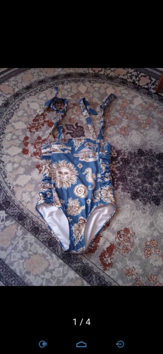 Mavi Bohem Desenli Mini Mayo - Görsel 3