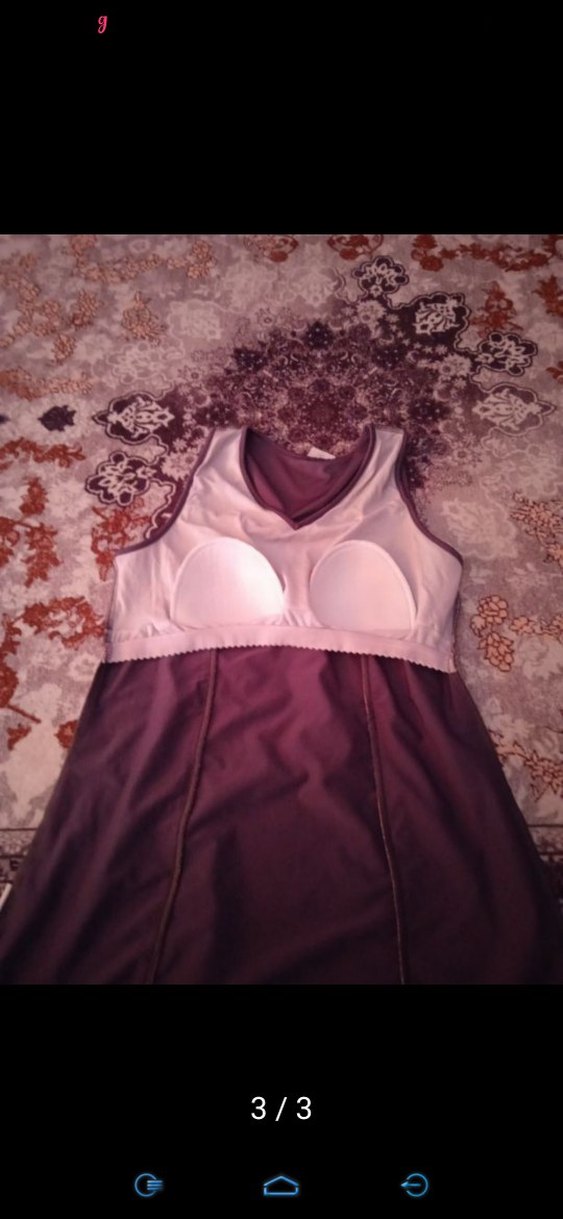 Bordo V Yaka Uzun Kesim Kadın bikini üstü - Görsel 4