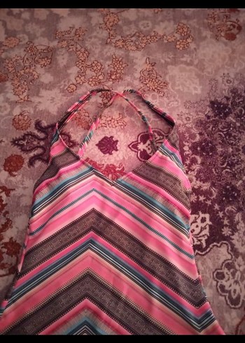 DEFAKDO Pembe Bağcıklı Detaylı Bohem Mayo - Görsel 5