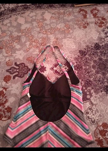 DEFAKDO Pembe Bağcıklı Detaylı Bohem Mayo - Görsel 6