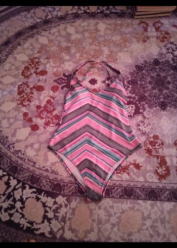 DEFAKDO Pembe Bağcıklı Detaylı Bohem Mayo - Görsel 4