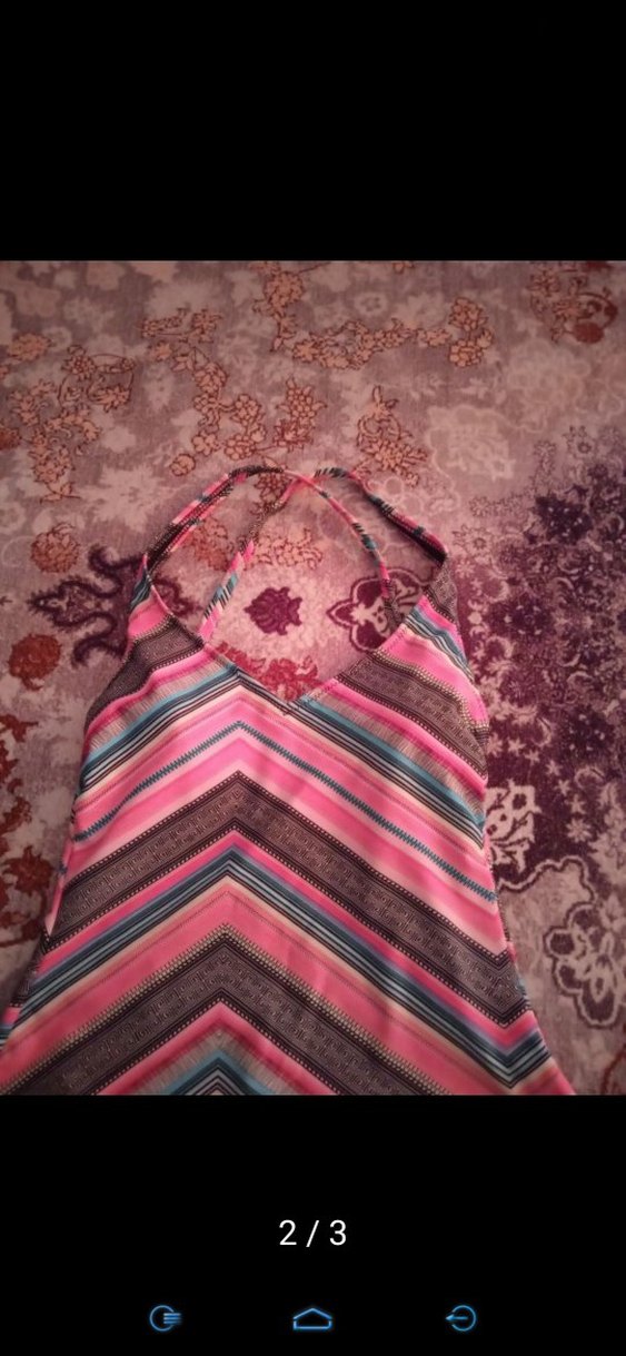 DEFAKDO Pembe Bağcıklı Detaylı Bohem Mayo - Görsel 5