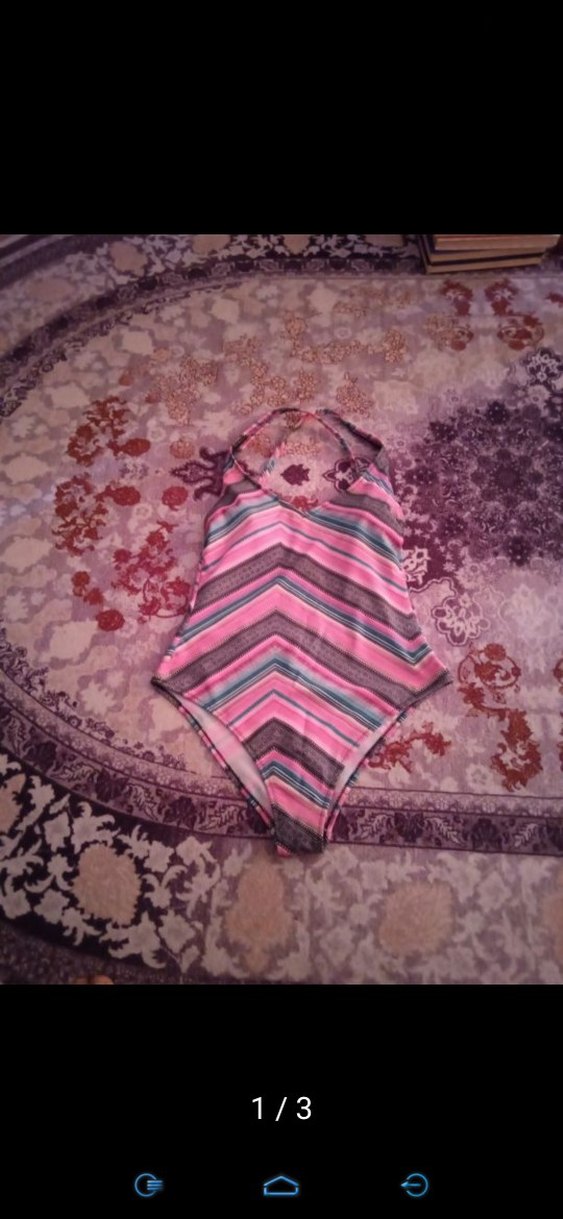 DEFAKDO Pembe Bağcıklı Detaylı Bohem Mayo - Görsel 4