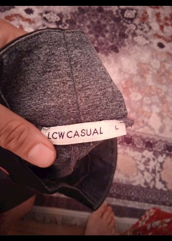 LCW Waikiki Gri Elastik Bel Midi Kadın Tayt - Görsel 5