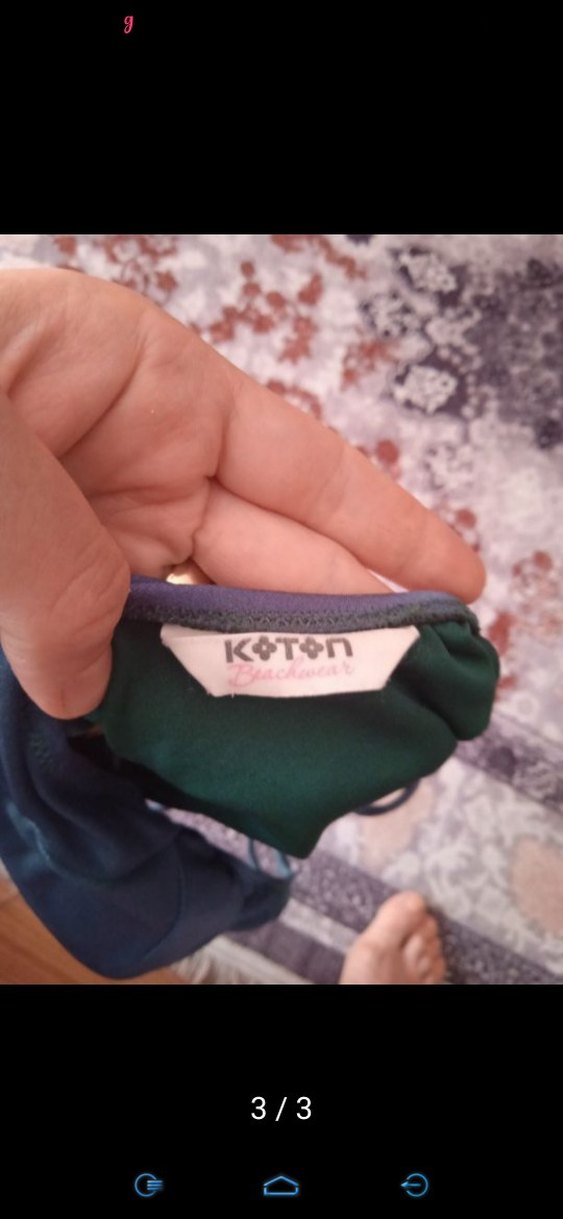 KOTON Bohem Mavi İpli Kadın Mayo - Görsel 4