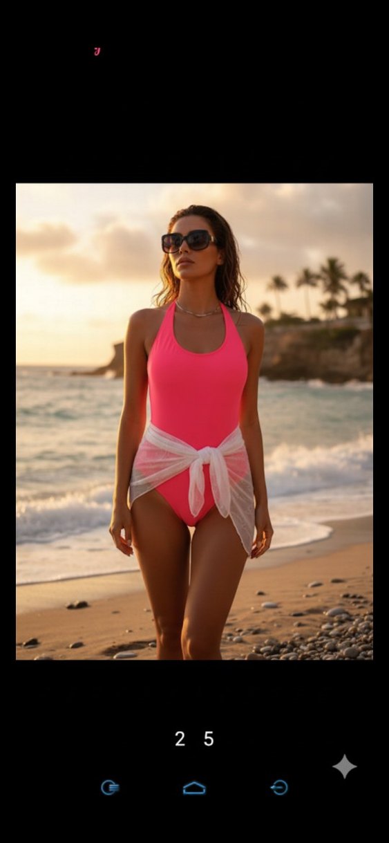 PENTİ Pembe Strappy Kadın Mayo - Görsel 2