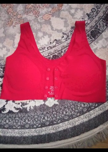 Kırmızı LAZER kesimli sütyen - Görsel 6