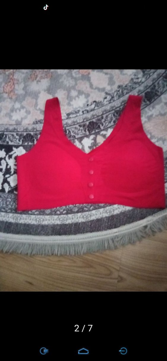 Kırmızı LAZER kesimli sütyen - Görsel 2