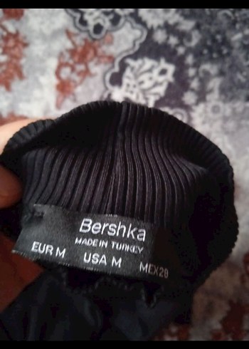 BERSHKA Siyah Kadın yarım Tulum, Boğazlı, Kolsuz - Görsel 7