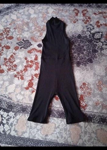 BERSHKA Siyah Kadın yarım Tulum, Boğazlı, Kolsuz - Görsel 3