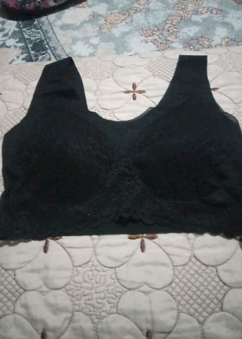 LAZER kesimli Siyah Midi Spor Sütyen - Görsel 2