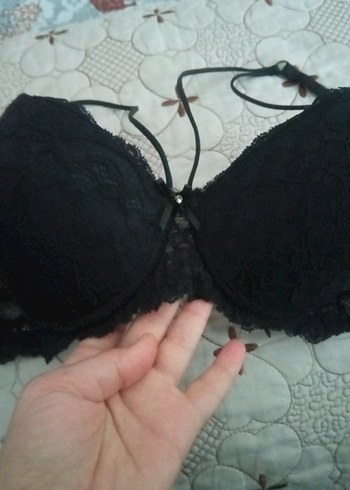 PİERRE CARDİN destekli Siyah Goth Mini Sütyen - Görsel 4