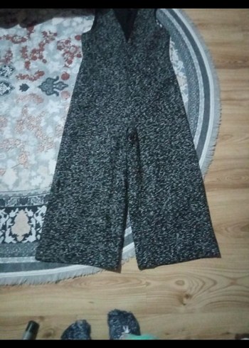 ZARA Siyah kendinden SİMLİ Kemerli Uzun Tulum - Görsel 5