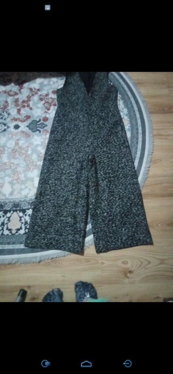 ZARA Siyah kendinden SİMLİ Kemerli Uzun Tulum - Görsel 5