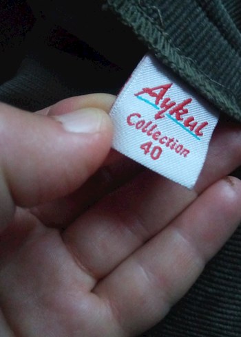 Kadın Haki kadife Salaş Midi Kumaş Pantolon - Görsel 7