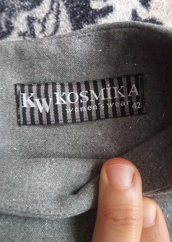 Gri Kısa Kollu Mini Rahat Elbise - Görsel 6