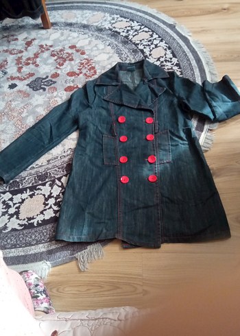 Düğmeli Denim Midi Kadın Trençkot - Görsel 3