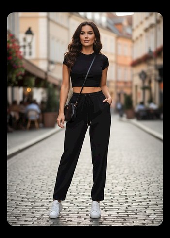 H&M Siyah Kadın Pantolon - Görsel 2