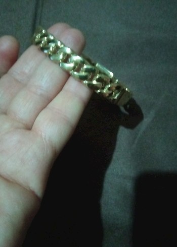 Zincir Detaylı Altın Renk Kadın Bileklik - Görsel 9