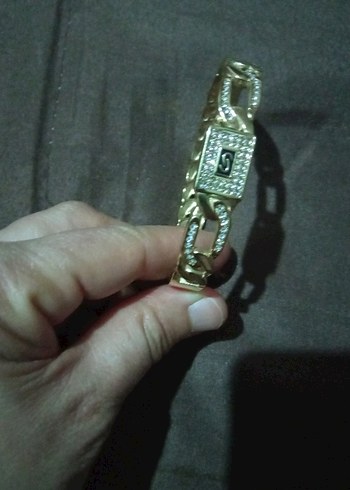 Zincir Detaylı Altın Renk Kadın Bileklik - Görsel 8