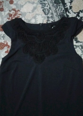 MANGO Siyah V Yakalı Midi Kadın Elbise - Görsel 5