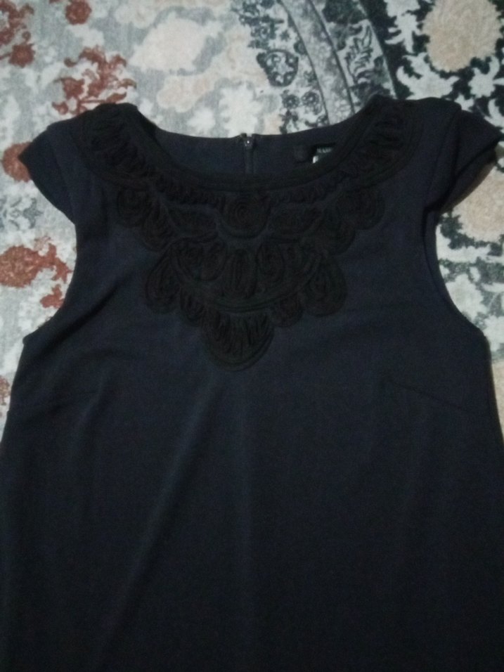 MANGO Siyah V Yakalı Midi Kadın Elbise - Görsel 5