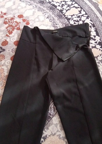 QUZU Siyah Kadın Ofis Kumaş Pantolon - Görsel 9