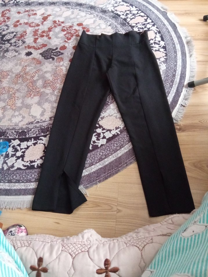 QUZU Siyah Kadın Ofis Kumaş Pantolon - Görsel 5