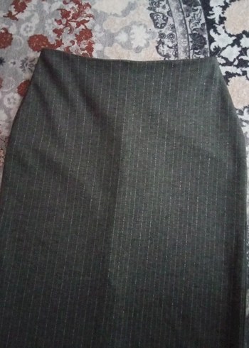 KOTON Gri Pliseli Uzun Kalem Etek - Görsel 4