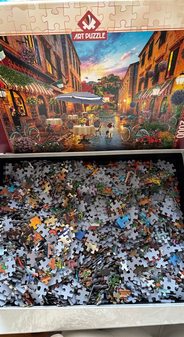 2000 Parça Art Puzzle İtalya Sokağı - Görsel 3