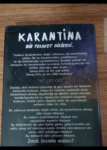 Beden Renk Karantina 1.kitap ciltli