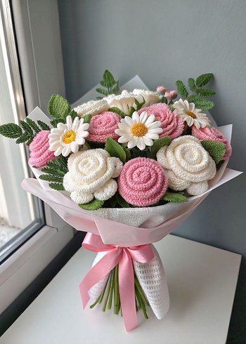 El Örgüsü çiçek buketleri - Görsel 9