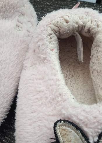 Kız Çocuk Pembe Sıcak Nakışlı Ev Terliği - Görsel 4